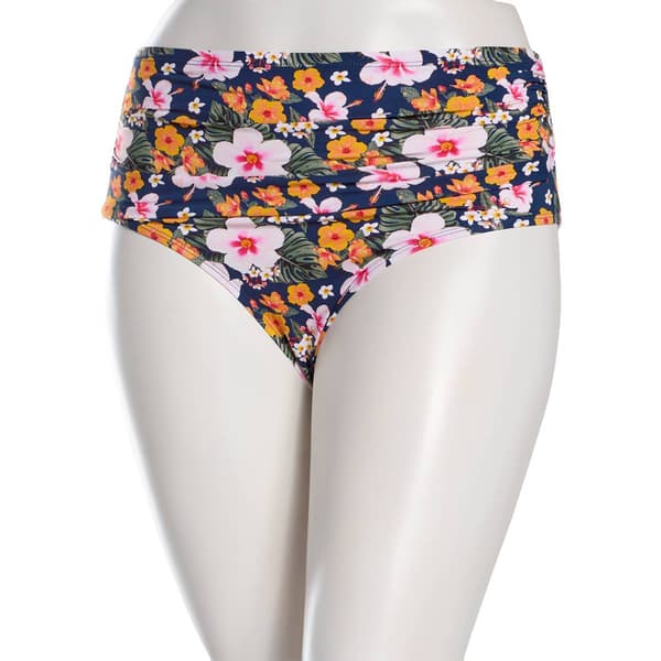 Womens Catherine Malandrino Bloom Floral High Waisted Swim Bottom - image 