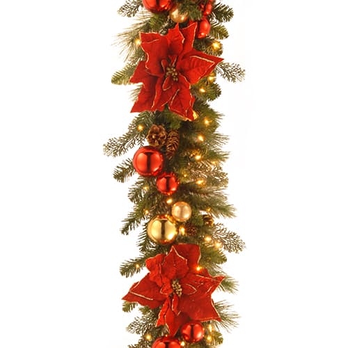 National Tree 9ft. Pre-Lit Home for the Holidays Garland