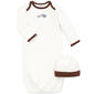 Baby Unisex (NB-3M) Little Me Cute Puppies Nightgown with Hat - image 1