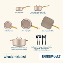 Farberware® Radiant 12pc. Cookware Set - Champagne