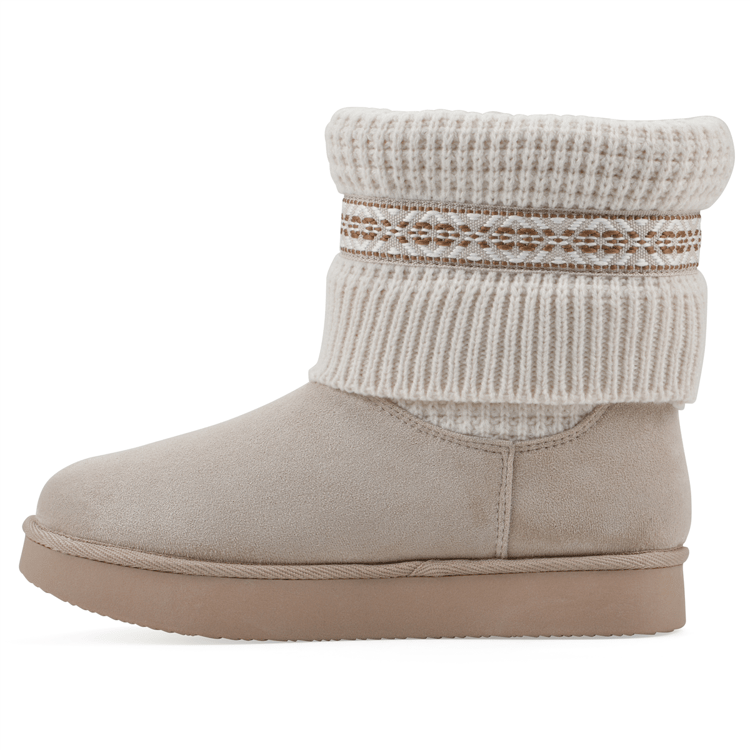 Womens White Mountain Brysons Fold-Over Sweater Ankle Boots