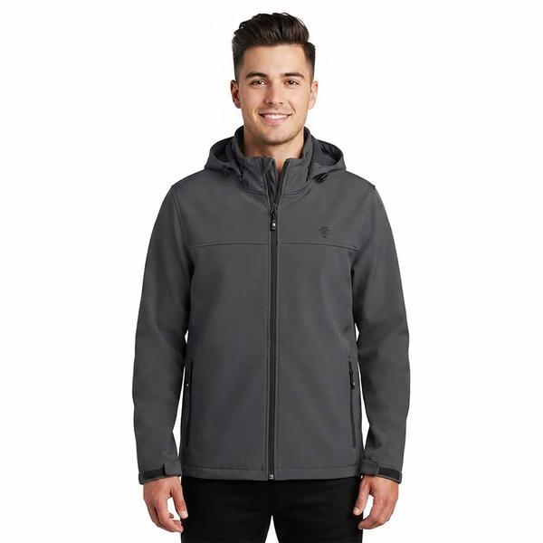 Mens IZOD(R) Hooded Softshell Rain Jacket - image 