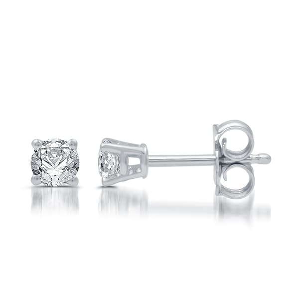 Nova Star® White Gold Lab Grown Diamond Stud Earrings