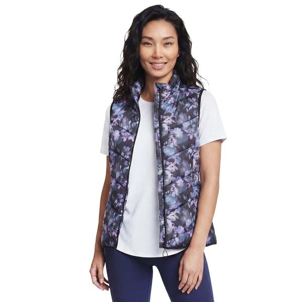 Womens Skechers Cozy Fit Printed Puffer Vest - image 