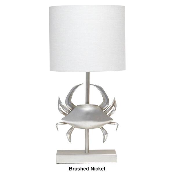 Simple Designs Shoreside Coastal Pinching Crab Table Lamp
