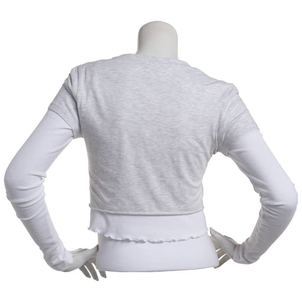 Juniors No Comment "89" Layered Crop Top