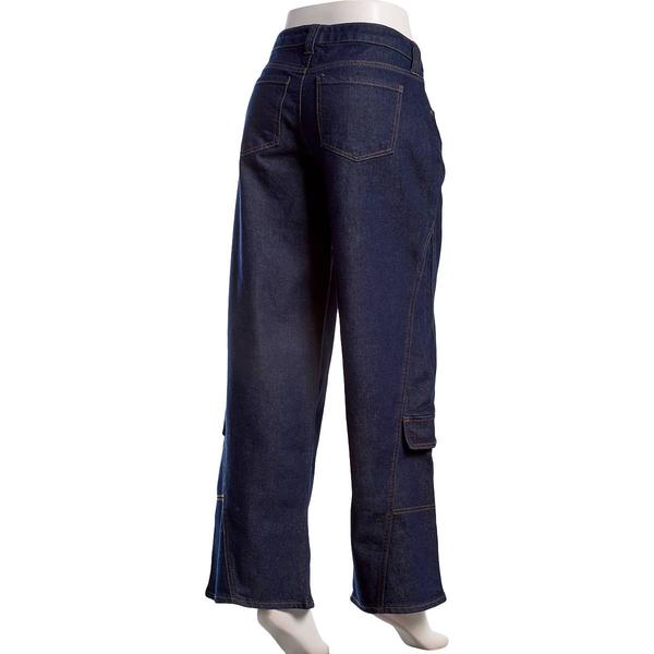 Juniors Celebrity Pink Baggy Cargo Jeans With Seam Detail