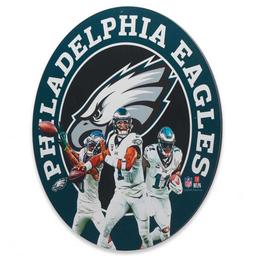 Open Road Eagles Team Brushed Aluminum Round Sign