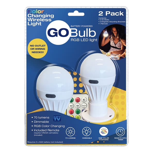 As Seen On TV 2pk. Battery Powered Go Bulb - image 