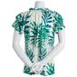 Womens Absolutely Famous Double Flutter Sleeve Tropical Blouse - image 2