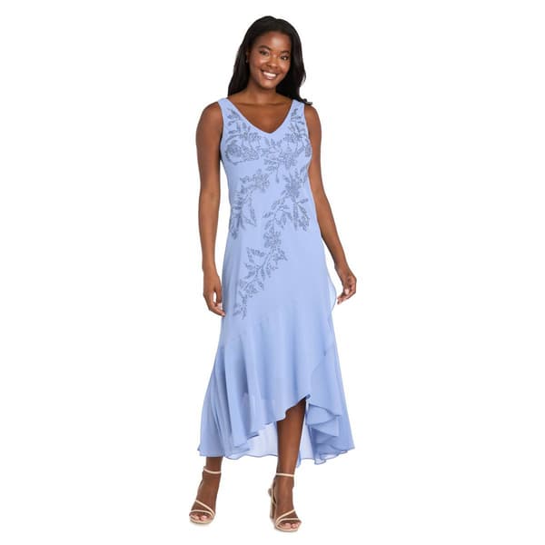 Petite R&M Richards Beaded Bodice Hi Low Jacket Dress