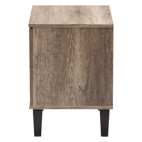 Baxton Studio Swanson 2 Drawer Nightstand