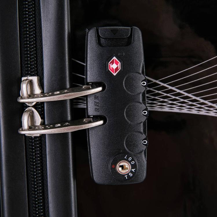 InUSA Black Butterfly Lightweight Hardside 28in. Spinner