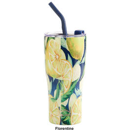 30oz. Stainless Steel Tumbler with Straw