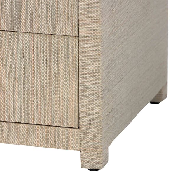 bali & pari Quinn Bohemian Woven Natural Grasscloth Nightstand