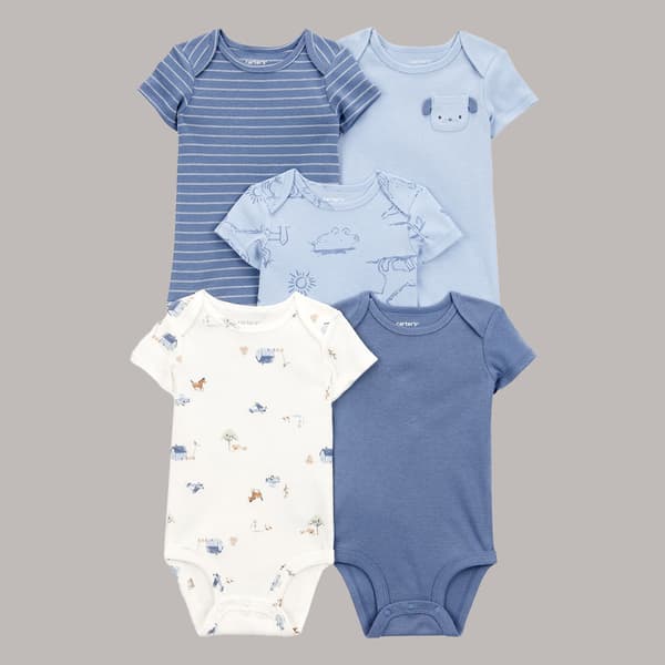 Baby Boy (NB-24M) Carters(R) 5pk. Wild & Free Bodysuits - image 