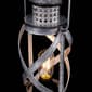 Alpine Small Silver Lantern D&#233;cor w/ LED Lights & Timer - image 4
