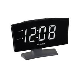 Wextclox White Curved LED Display Clock