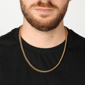 Mens Lynx Gold-Tone Ion Plated Foxtail Chain Necklace - image 2