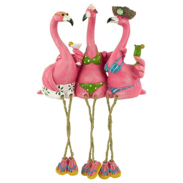 Northlight Seasonal 13in. Three Amigos Flamingos Outdoor Statue
