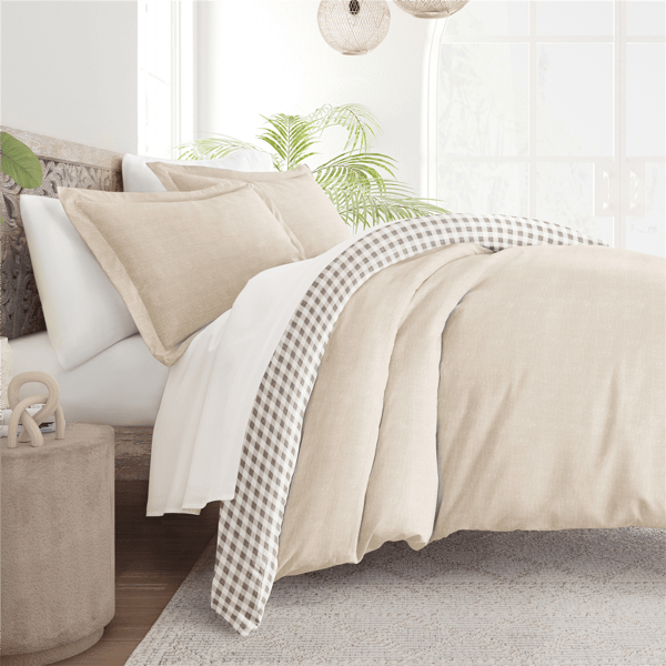 Soft Essentials Ultra Soft Gingham Reversible Duvet Cover Set
