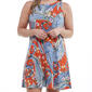 Womens MSK Sleeveless Keyhole Back Print A-Line Dress - image 3