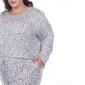 Plus Size White Mark 2pc. Leopard Pajama Set - image 5