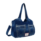 True Religion Horseshoe Stitch Dark Denim Satchel - image 2