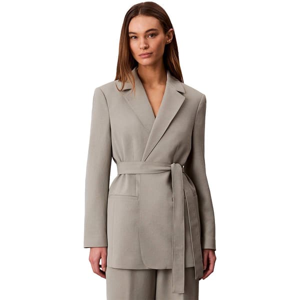 Womens Calvin Klein Long Sleeve Tie Waist Blazer - image 