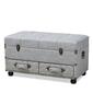 Baxton Studio Flynn 2-Drawer Storage Trunk Ottoman - image 1