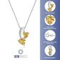 Gemminded Sterling Silver 5mm Double Heart Citrine Pendant - image 4