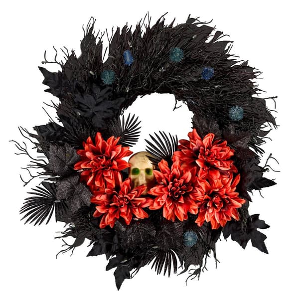 National Tree 24in. Artificial Boo-tiful Halloween LED Wreath