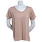 Plus Size René Rofé® Short Sleeve V-Neck Tee - image 1