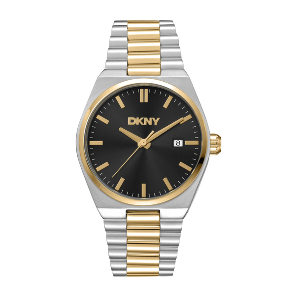 Mens DKNY Date Two-Tone Gold Stainless Steel Watch - DK1G135M0055