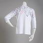 Petite Hasting & Smith 3/4 Sleeve Floral Boat Neck Tee - image 2