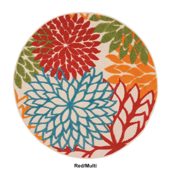 Nourison Aloha Tropical Indoor/Outdoor Round Rug