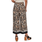 Womens Ruby Rd. Tropical Noir Pull On Damask Wide Leg Pants - image 2
