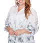 Plus Size Alfred Dunner Al Fresco Floral Button Front Blouse - image 5