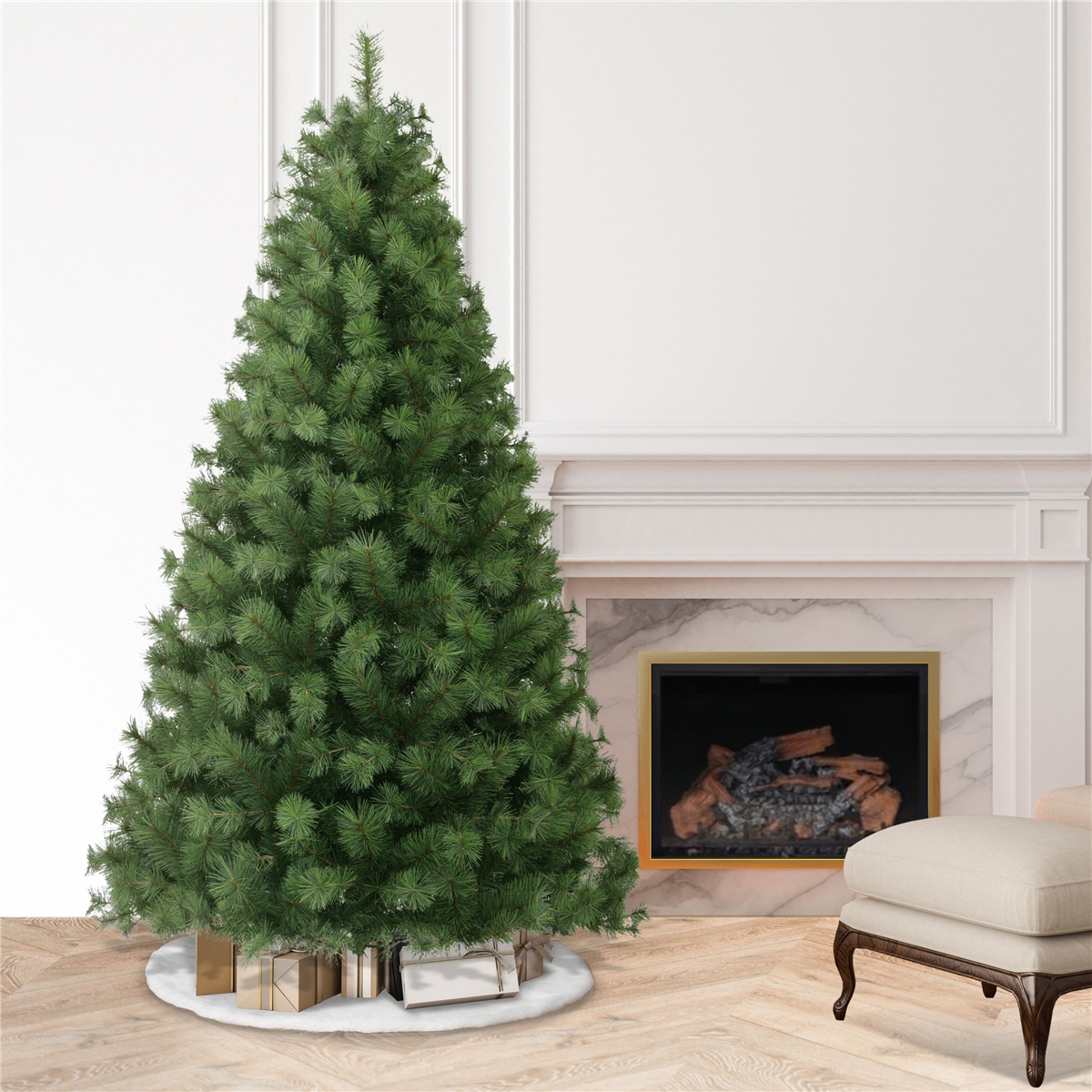 Puleo International 7.5ft. Unlit Colorado Pine Christmas Tree