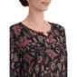 Petite Jones New York 3/4 Sleeve Bar Keyhole Floral Blouse - image 4
