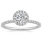 Nova Star(R) Sterling Silver 1ctw. Lab Grown Diamond Halo Ring - image 1