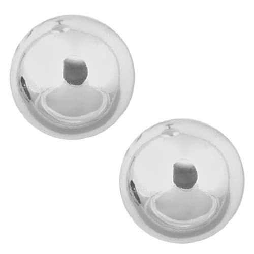 Anne Klein Silver-Tone Ball Stud Earrings - image 