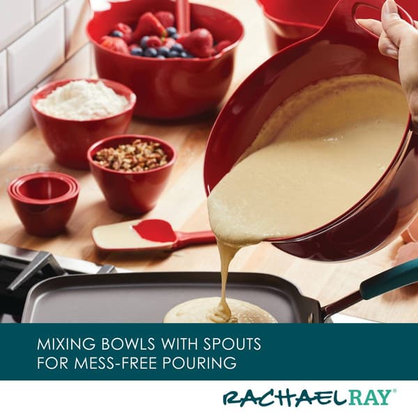 Rachael Ray 10pc. Mix &amp; Measure Mixing Bowl Set - Red