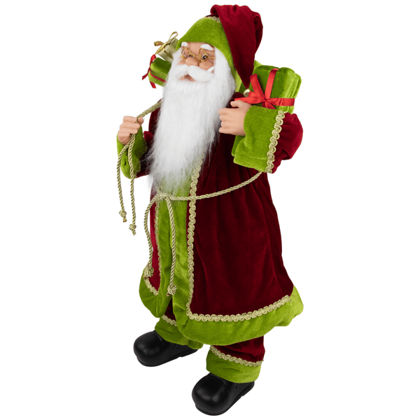 Northlight 24in.Santa with Present & Gift Bag Christmas Figure