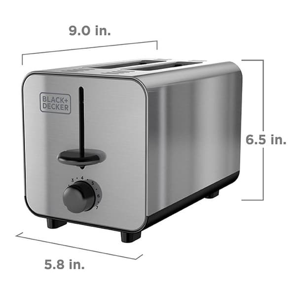 Black & Decker Stainless Steel 2 Slice Toaster