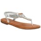 Womens Ella & Joy Braided Rhinestone T-Strap Thong Sandals - image 2