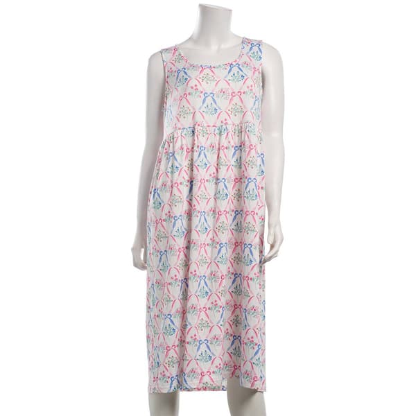 Plus Size White Orchid Cloud Knit Babydoll Floral Nightgown - image 