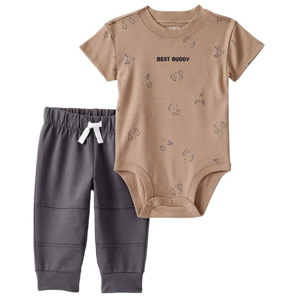 Baby Boy (3-24M) Carter''s(R) Best Buddy Dog Bodysuit & Jogger Set