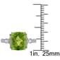 White Gold White Sapphire & Peridot Cocktail Ring w/ Diamonds - image 6