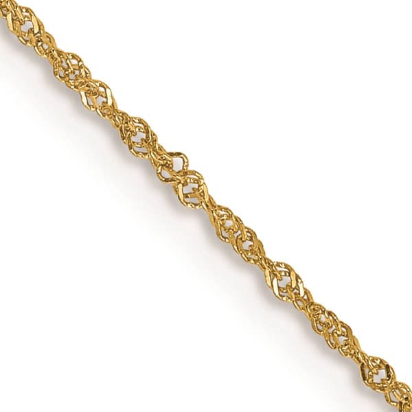 Gold Classics(tm) 1mm. 14k Gold Singapore Chain Necklace